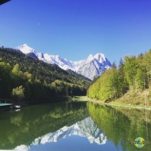 Panorama auf die Zugspitze.