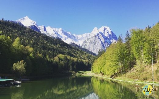 Panorama auf die Zugspitze.