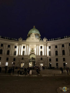 Hofburg by night.