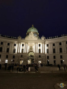 Hofburg by night.